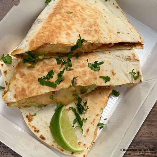 veggie vegetarian quesadilla from Hungry Chihuahuas Mexican food in Basingstoke